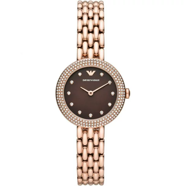 Emporio Armani Women’s Two-Hand Rose Gold Metal Watch, AR11418