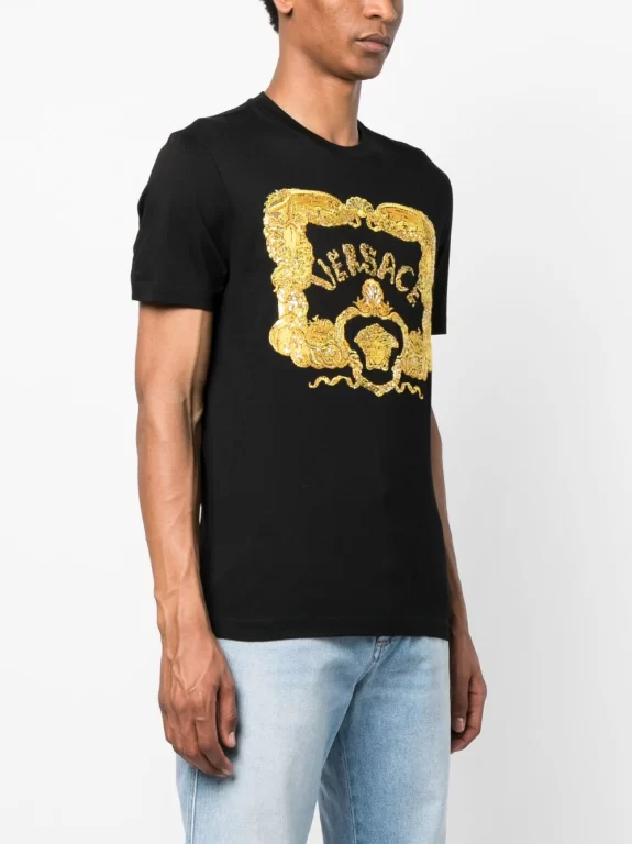 Versace Seashell Baroque-embroidered T-shirt