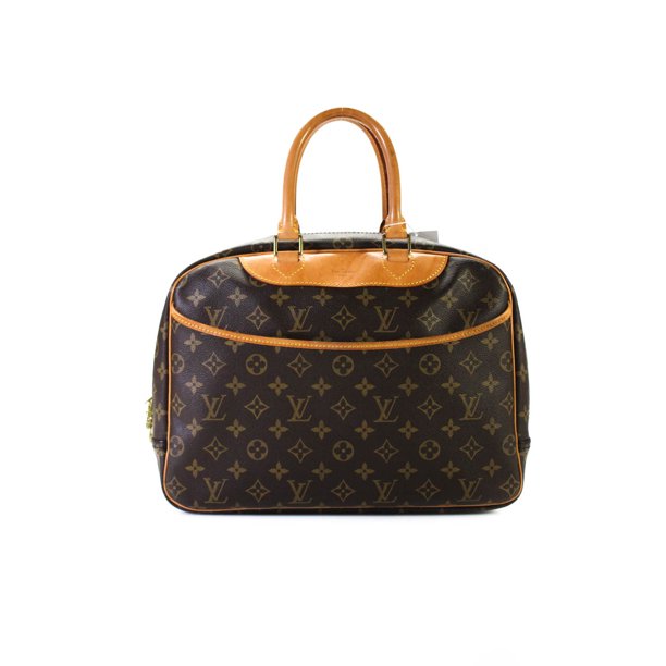 Pre-owned|Louis Vuitton Womens Monogram Coated Canvas Deauville Satchel Handbag Brown