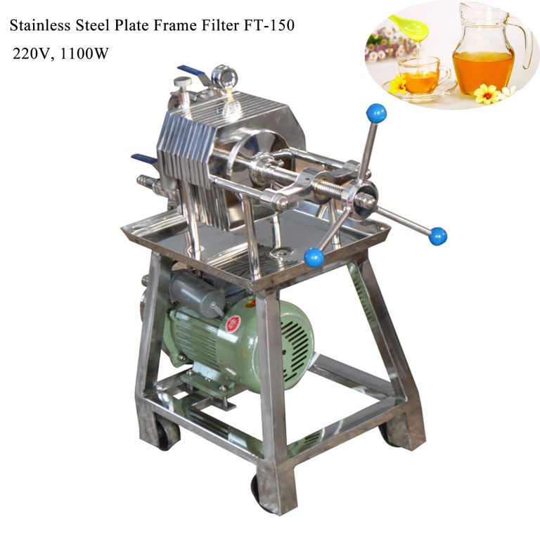 INTBUYING 220V Plate Frame Filter Press Slag Machine Filtration Equipment 10 Layer Stainless Steel FT-150