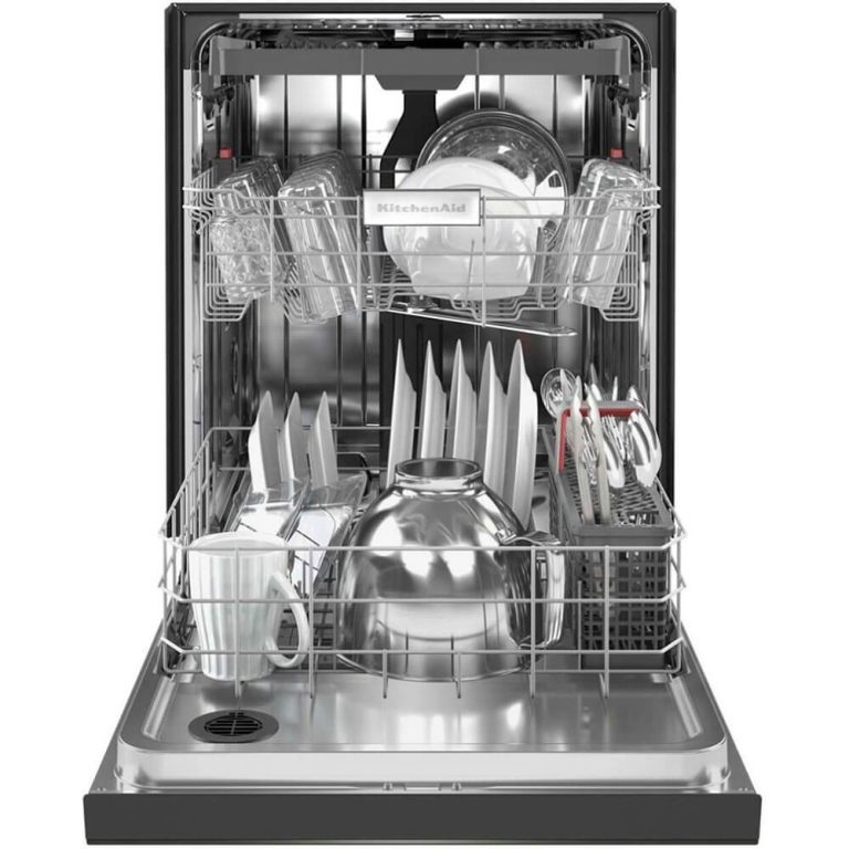 KitchenAid KDFE204KBS 39 dBA Black Stainless Front Control Built-In Dishwasher