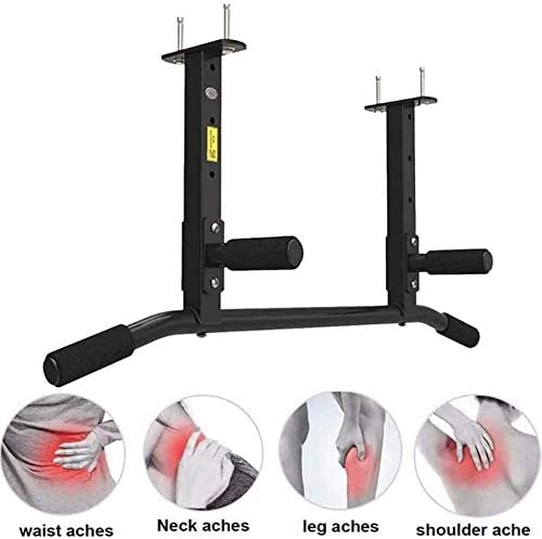 YFDM Wall Mounted Pull Up Horizontal Bar Multi-Functional Chin Up Bar Home Gym Workout Pull-up Device Frame Fitness Equipment (Size : Bent Rod)