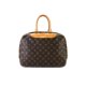 Pre-owned|Louis Vuitton Womens Monogram Coated Canvas Deauville Satchel Handbag Brown