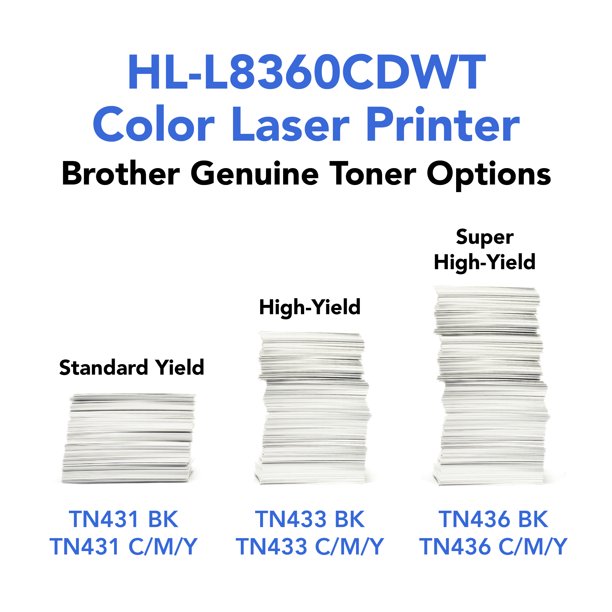 Brother HL-L8360CDWT Business Color Laser Printer, Duplex Printing