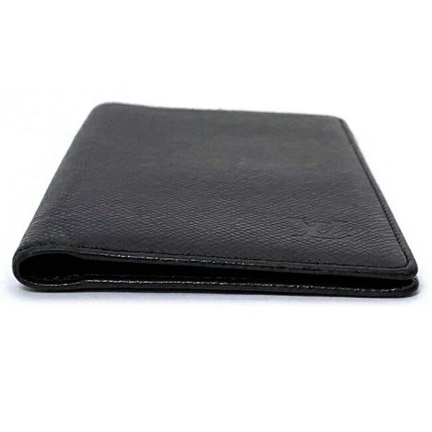 Authenticated Used Notebook Cover Agenda Posh Black Noir Taiga R20425 Leather CA1110 LOUIS VUITTON Men’s