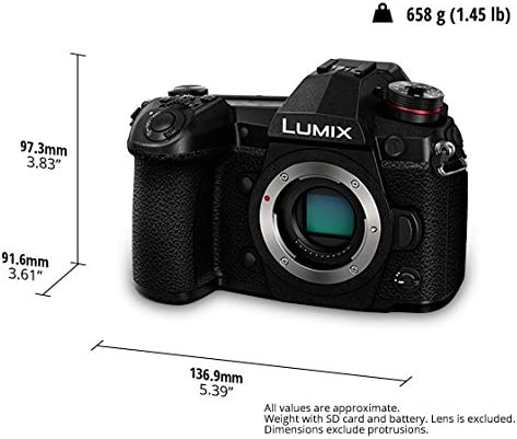 Panasonic LUMIX G9 Mirrorless Camera, Micro Four Thirds, 20.3 Megapixels Plus 80 Megapixel, High-Resolution Mode with LUMIX G Vario 12-60mm F3.5-5.6 Lens (DC-G9MK) , Black
