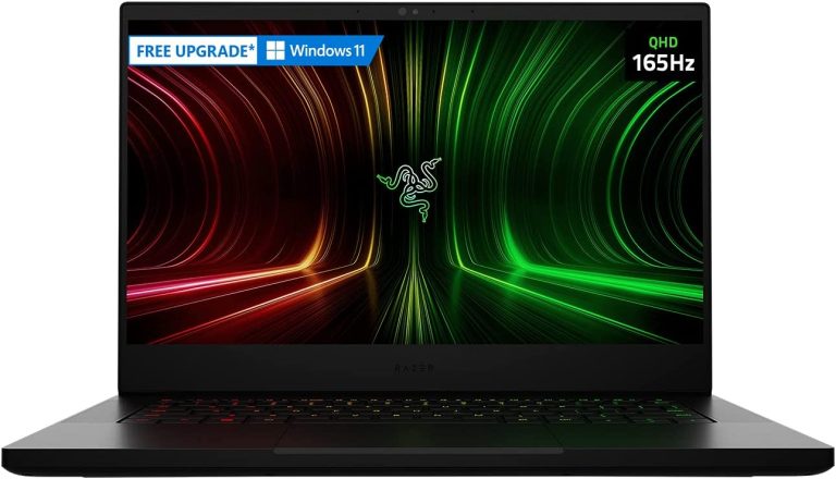 Razer Blade 14 Gaming Laptop: AMD Ryzen 9 5900HX 8 Core, NVIDIA GeForce RTX 3080, 14″ QHD 165Hz, 16GB RAM, 1TB SSD – CNC Aluminum – Chroma RGB – THX Spatial Audio – Vapor Chamber Cooling