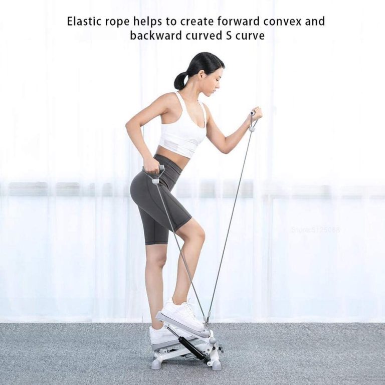 TWDYC Mini Stepper with Elastic Rope Multi-Functional Treadmill for Home Lose Weight Fitness Equipment Running Machines