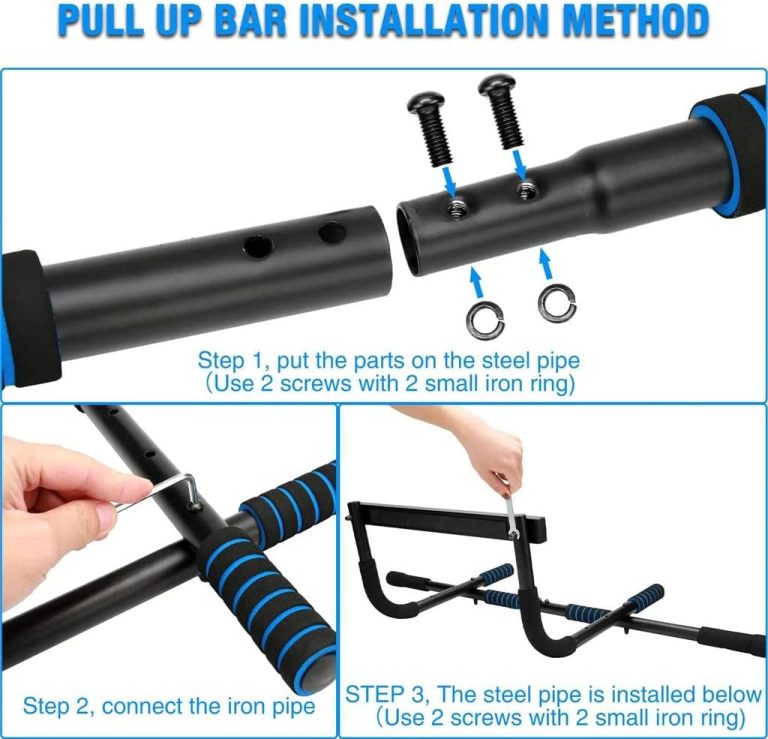 YFDM 85CM Adjustable Door Frame Pull Up Bar 100KG Without Screws Robust with Foam for Workout Fitness Home Trainer Equipment