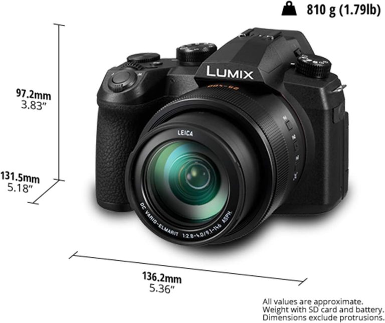 Panasonic LUMIX FZ1000 II 20.1MP Digital Camera, 16x 25-400mm LEICA DC Lens, 4K Video, Optical Image Stabilizer and 3.0-inch Display – Point and Shoot Camera – DC-FZ1000M2 (Black)