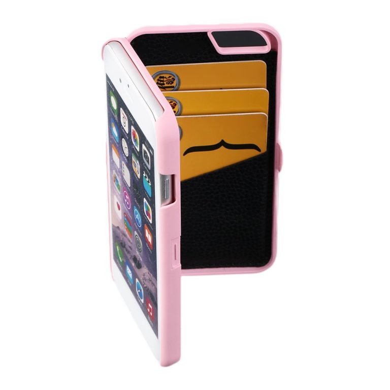 Luxury Lady PU Leather 3D Make up Wallet Mirror Dual Layer Card Slots Cover Case For iPhone 6 6s/ 6 6s Plus 4.7/5.5 Inches