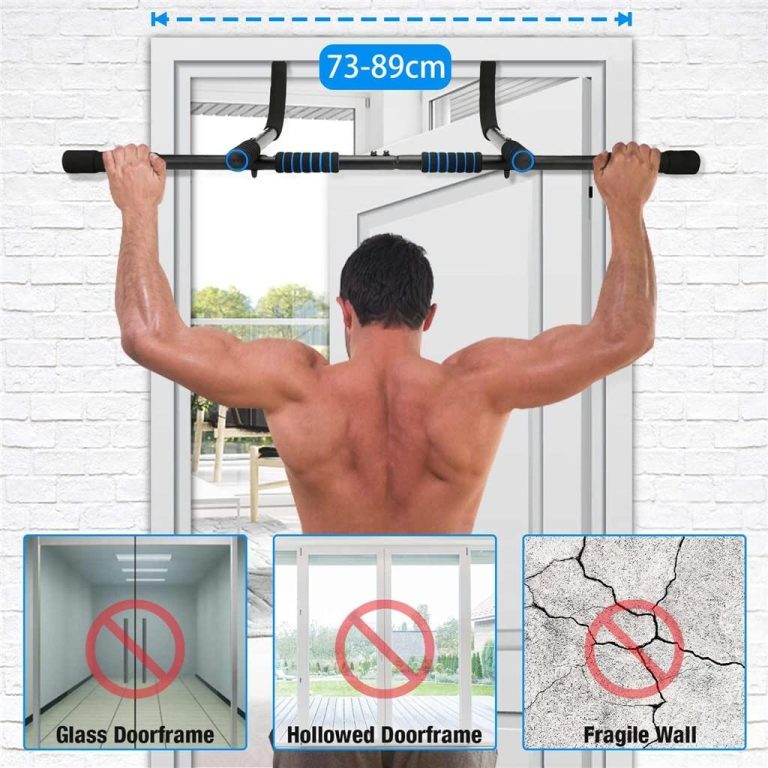 YFDM 85CM Adjustable Door Frame Pull Up Bar 100KG Without Screws Robust with Foam for Workout Fitness Home Trainer Equipment