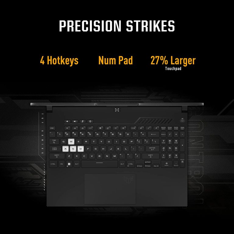 ASUS TUF Dash 15 (2022) Gaming Laptop, 15.6†144Hz FHD Display, Intel Core i7-12650H, GeForce RTX 3050 Ti, 16GB DDR5, 512GB SSD, Thunderbolt 4, Windows 11 Home, Off Black, FX517ZE-ES73