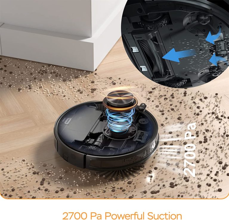 PRODCA L7 Robot Vacuum Cleaner and Mop, LDS Navigation, Wi-Fi Connected APP, Selective Room Cleaning,MAX 2700 PA Suction, Ideal for Pets and Larger Home