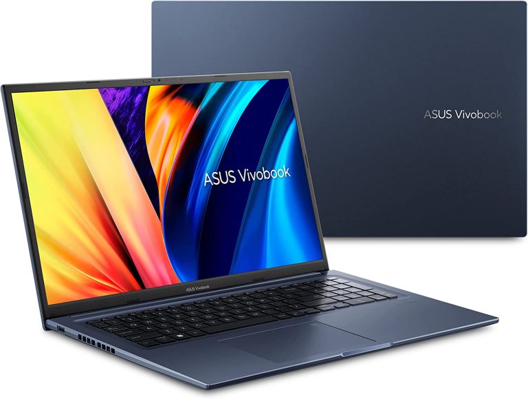 ASUS VivoBook 17X Laptop, 17.3 inch FHD Display, Intel Core i7-12700H CPU, Intel Iris Xe Graphics, 16GB RAM, 1TB SSD, Fingerprint Sensor, Windows 11 Home, Quiet Blue, K1703ZA-DS76