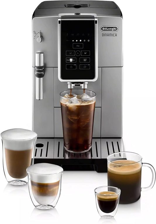 De’Longhi Dinamica Fully Automatic Coffee and Espresso Machine with Premium Adjustable Frother, Stainless Steel, ECAM35025SB Visit the De’Longhi Store