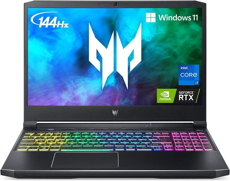 Acer Predator Helios 300 PH315-54-760S Gaming Laptop | Intel i7-11800H | NVIDIA GeForce RTX 3060 GPU | 15.6″ FHD 144Hz 3ms IPS Display | 16GB DDR4 | 512GB SSD | Killer WiFi 6 | RGB Keyboard