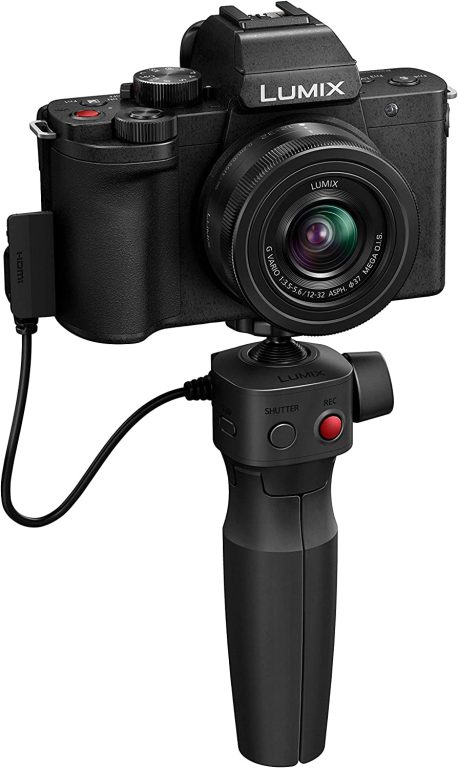 Panasonic LUMIX G100 4k Mirrorless Camera, Lightweight Camera for Photo and Video, Built-in Microphone, Micro Four Thirds with 12-32mm Lens, 5-Axis Hybrid I.S, 4K 24p 30p Video, DC-G100VK (Black)