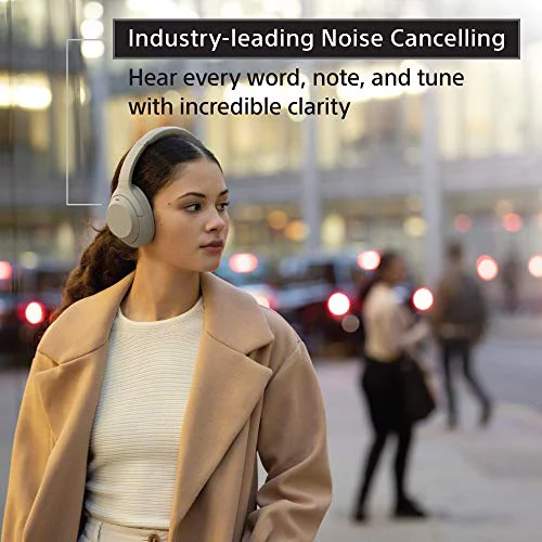 Sony WH-1000XM4 Noise Canceling Headphones w/ Mic and Alexa Voice Control,Silver