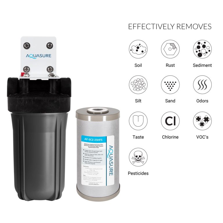 Aquasure Whole House Water Filtration Bundle w/ 48,000 Grain Water Softener, 75 GPD RO System & Triple Purpose Pre-Filter