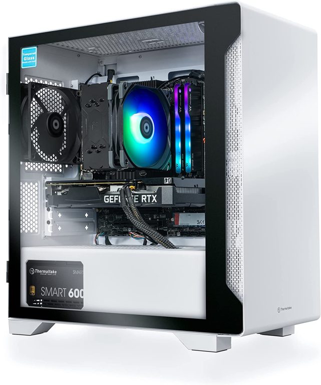 Thermaltake LCGS Glacier i3510 CPU Gaming Desktop (Intel Core™ i5-10400F, ToughRam Z-ONE 3600Mhz 16GB RGB Memory, NVIDIA GeForce® RTX 3050, 1TB M.2 NVMe, Win 10 Home) S1GL-B560-350-LCS