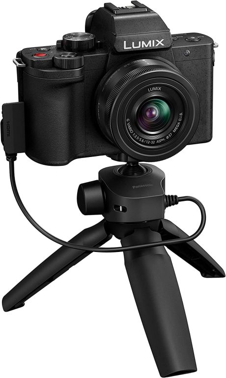 Panasonic LUMIX G100 4k Mirrorless Camera, Lightweight Camera for Photo and Video, Built-in Microphone, Micro Four Thirds with 12-32mm Lens, 5-Axis Hybrid I.S, 4K 24p 30p Video, DC-G100VK (Black)