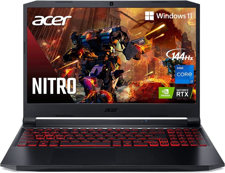 Acer Nitro 5 AN515-57-79TD Gaming Laptop | Intel Core i7-11800H | NVIDIA GeForce RTX 3050 Ti Laptop GPU | 15.6″ FHD 144Hz IPS Display | 8GB DDR4 | 512GB NVMe SSD | Killer Wi-Fi 6 | Backlit Keyboard