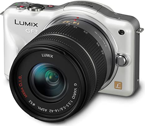 Panasonic Lumix DMC-GF3KW 12 MP Micro 4/3 Compact System Camera with 3-Inch Touch-Screen LCD and 14-42mm Zoom Lens (White)