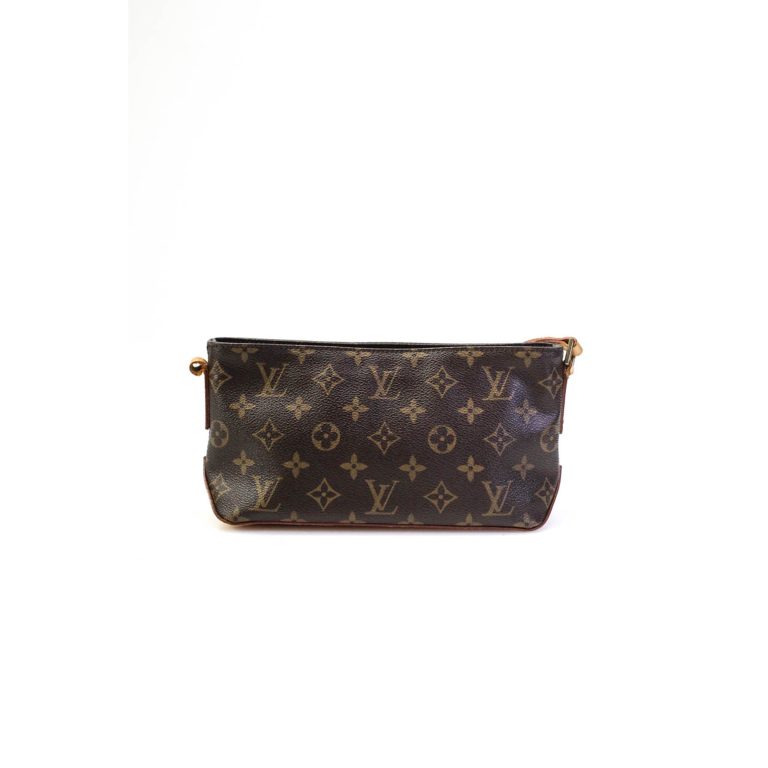 Pre-owned|Louis Vuitton Womens Trotteur Monogram Coated Canvas Crossbody Handbag Brown