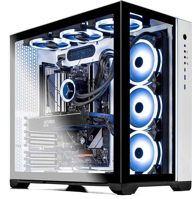 Skytech Prism II Gaming PC Desktop – AMD Ryzen 7 5800X 3.8 GHz, NVIDIA RTX 3080, 1TB NVME Gen4 SSD, 16GB DDR4 RAM 3200, 850W Gold PSU, 360mm AIO, 11AC Wi-Fi, Windows 11 Home 64-bit