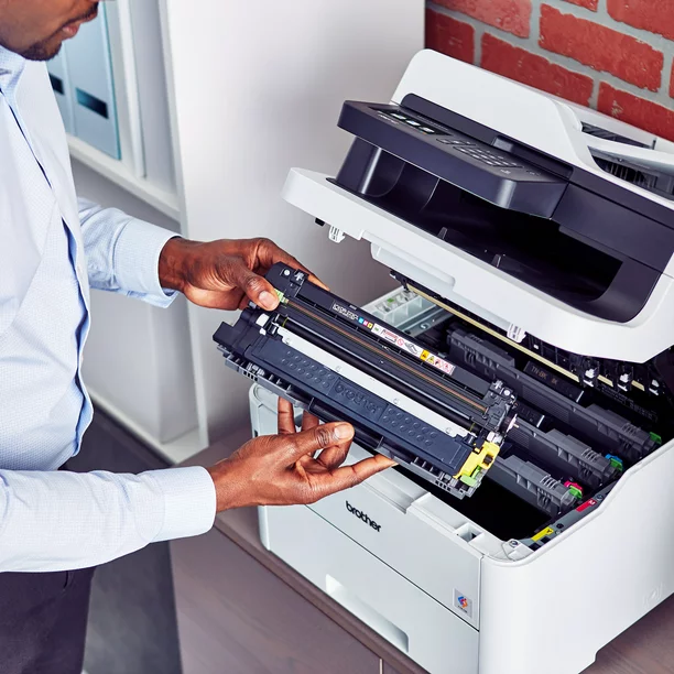 Brother MFC-L3750CDW Compact Digital Color All-in-One Printer, 3.7†Color Touchscreen, Wireless and Duplex Printing