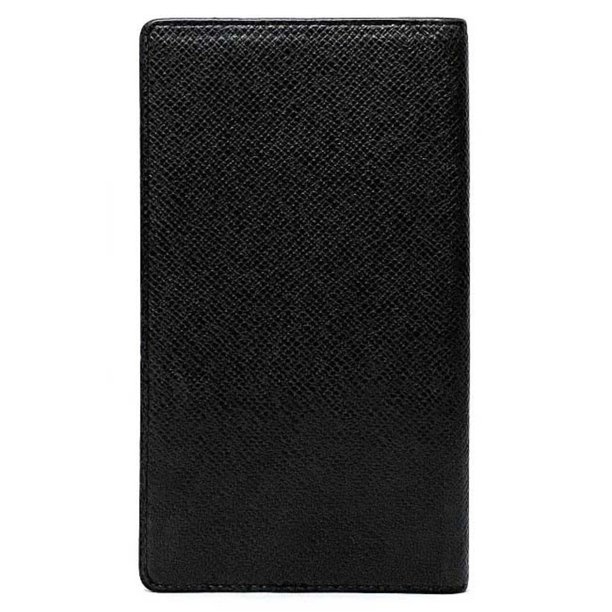 Authenticated Used Notebook Cover Agenda Posh Black Noir Taiga R20425 Leather CA1110 LOUIS VUITTON Men’s