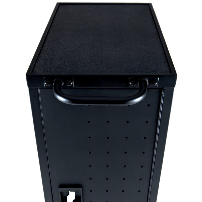 Luxor Black 12 Chromebook Charging Cart Includes Electrical Outlets