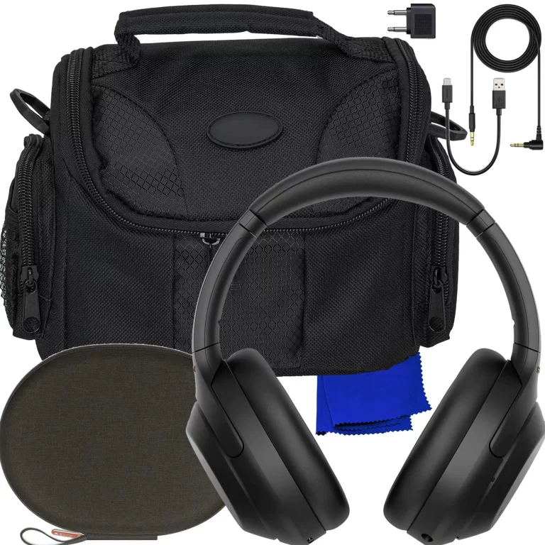 Ultimaxx Sony WH1000XM4 Noise Cancelling Wireless Headphone 7-Pc Bundle with Bag