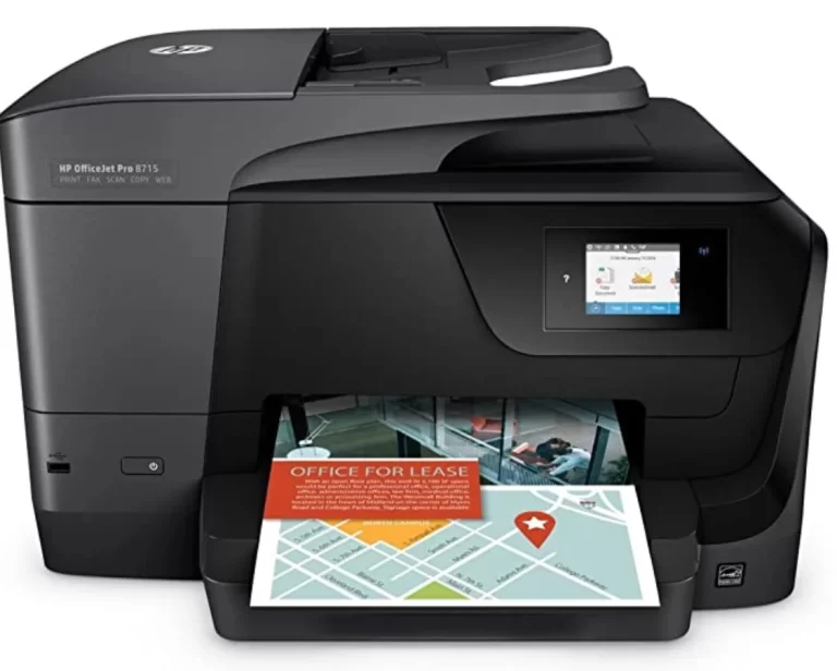 HP OfficeJet Pro 8715 All-in-One All-in-One Touch Screen Bluetooth Wireless Black Printer