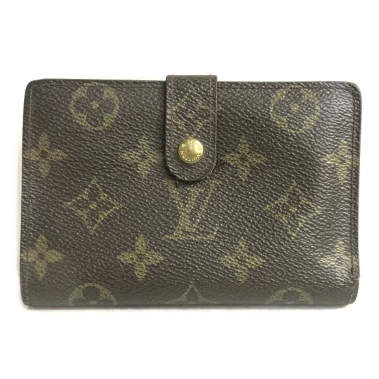 Authenticated Used Louis Vuitton Monogram Porte Monevier Viennois M61663 Clasp Wallet Bifold Women’s