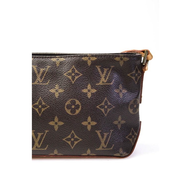 Pre-owned|Louis Vuitton Womens Trotteur Monogram Coated Canvas Crossbody Handbag Brown