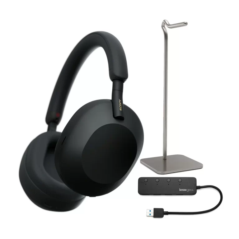 Sony WH-1000XM5 Wireless Noise Canceling Over-Ear Headphones (Black) Bundle