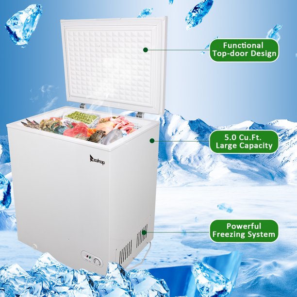 BD-150 AC115V/60Hz 143L/ 5.0 CU.FT Single Door Horizontal Freezer White