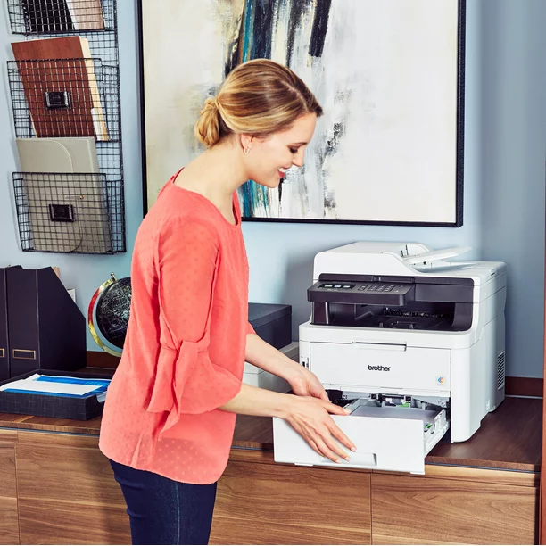 Brother MFC-L3750CDW Compact Digital Color All-in-One Printer, 3.7†Color Touchscreen, Wireless and Duplex Printing