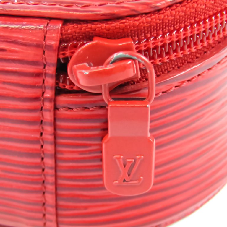 Authenticated Used Louis Vuitton Epi Ecrin Bijoux 10 M48217 Jewelry Case Castilian Red Epi Leather