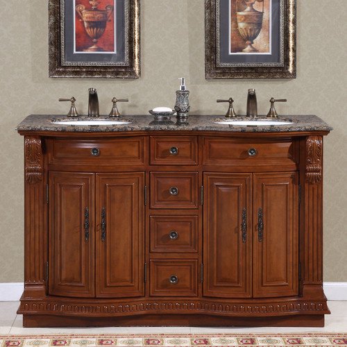 Monica Double Sink Bathroom Vanity Cabinet