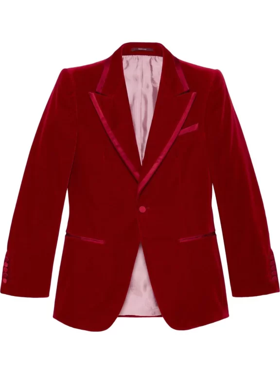 Gucci velvet single-breasted blazer