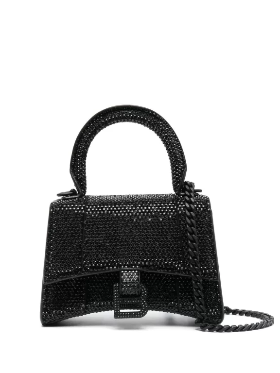 Balenciaga Hourglass crystal-embellished mini bag