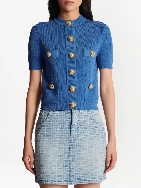 Balmain button-detail knitted cardigan