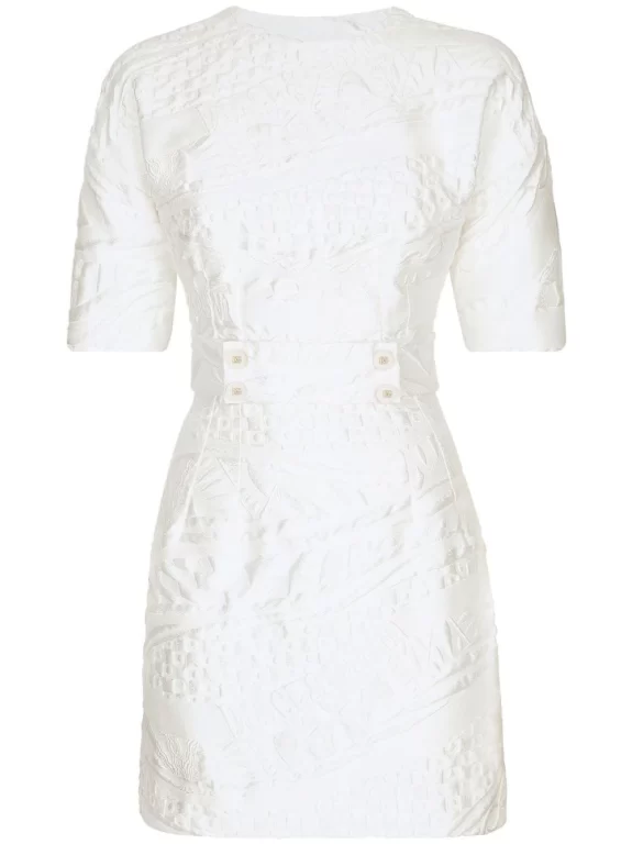 Dolce & Gabbana jacquard short-sleeve minidress