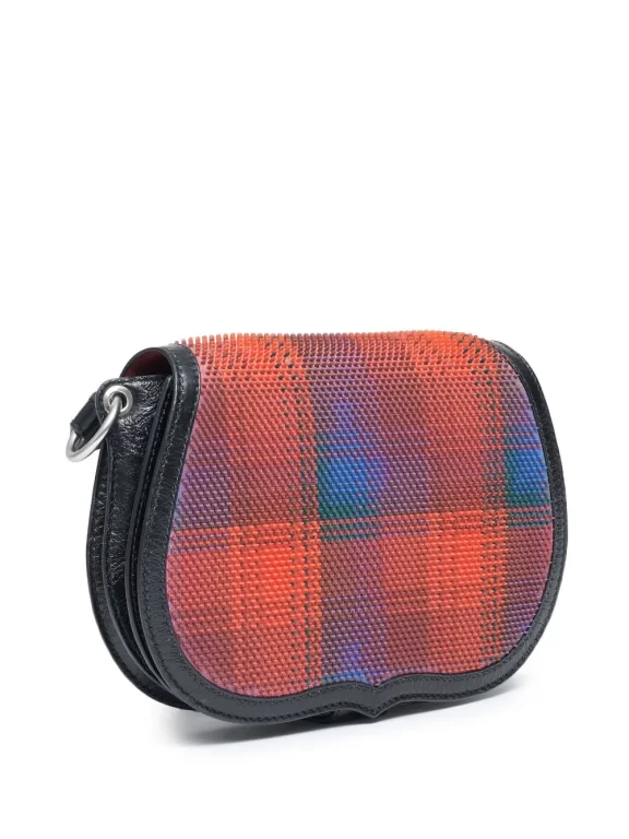 Maison Margiela grid-pattern leather shoulder bag