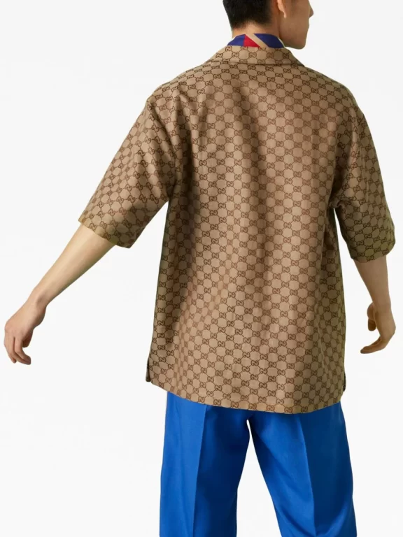 Gucci GG short-sleeved linen shirt