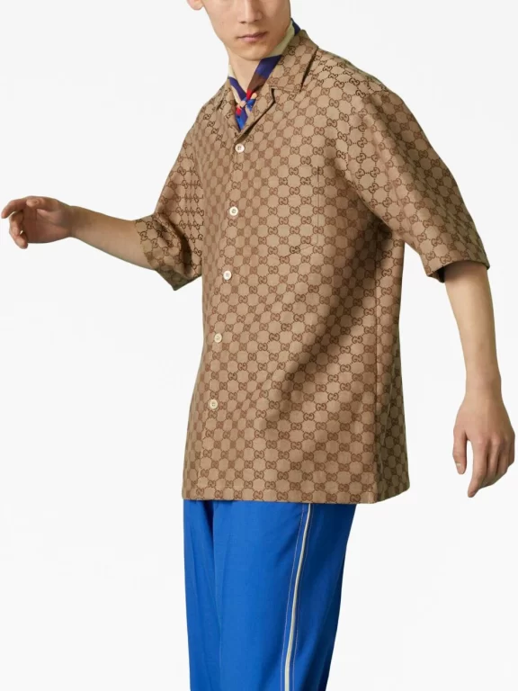 Gucci GG short-sleeved linen shirt