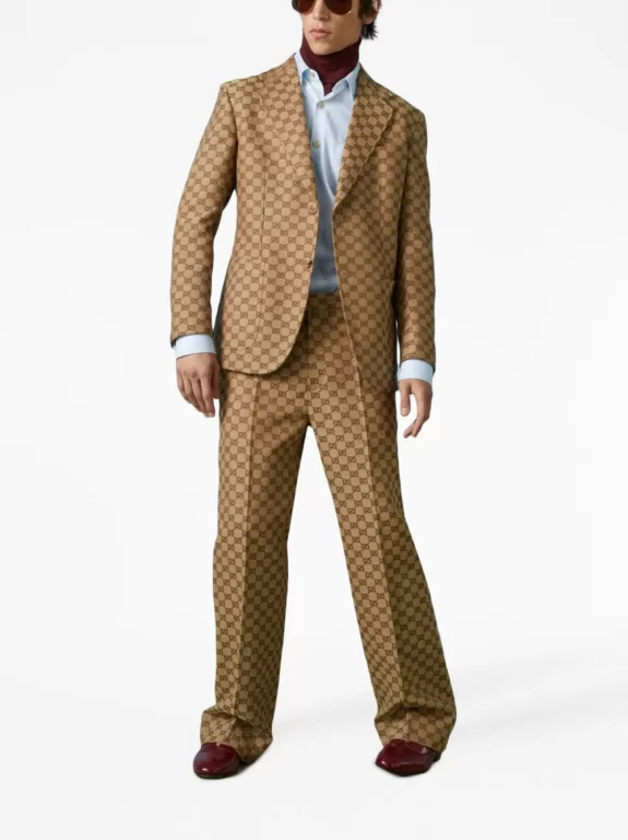 Gucci GG monogram straight-leg trousers